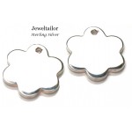 1 Sterling Silver .925 Hallmarked Premium Quality Flower Metal Stamping Blank, Tag or Charm 10mm (3/8") ~ For Unique Jewellery Making